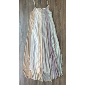 Pastel Colored Maxi Dress Size XS